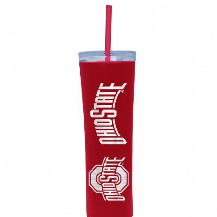 Kitchen & Bar Accessories * | Discount Ohio State Buckeyes 18 Oz. Skinny Tumbler