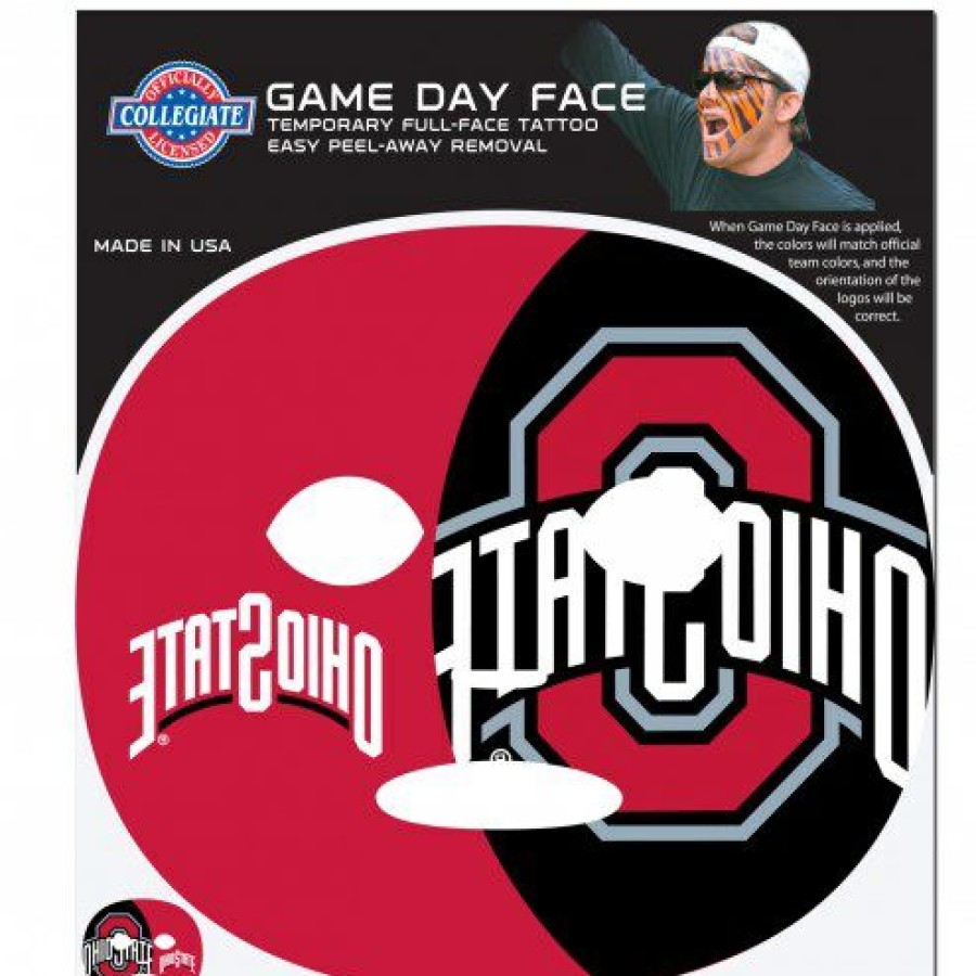 Tailgating & Stadium Gear * | Discount Ohio State Buckeyes Set Of 4 Game Day Faces