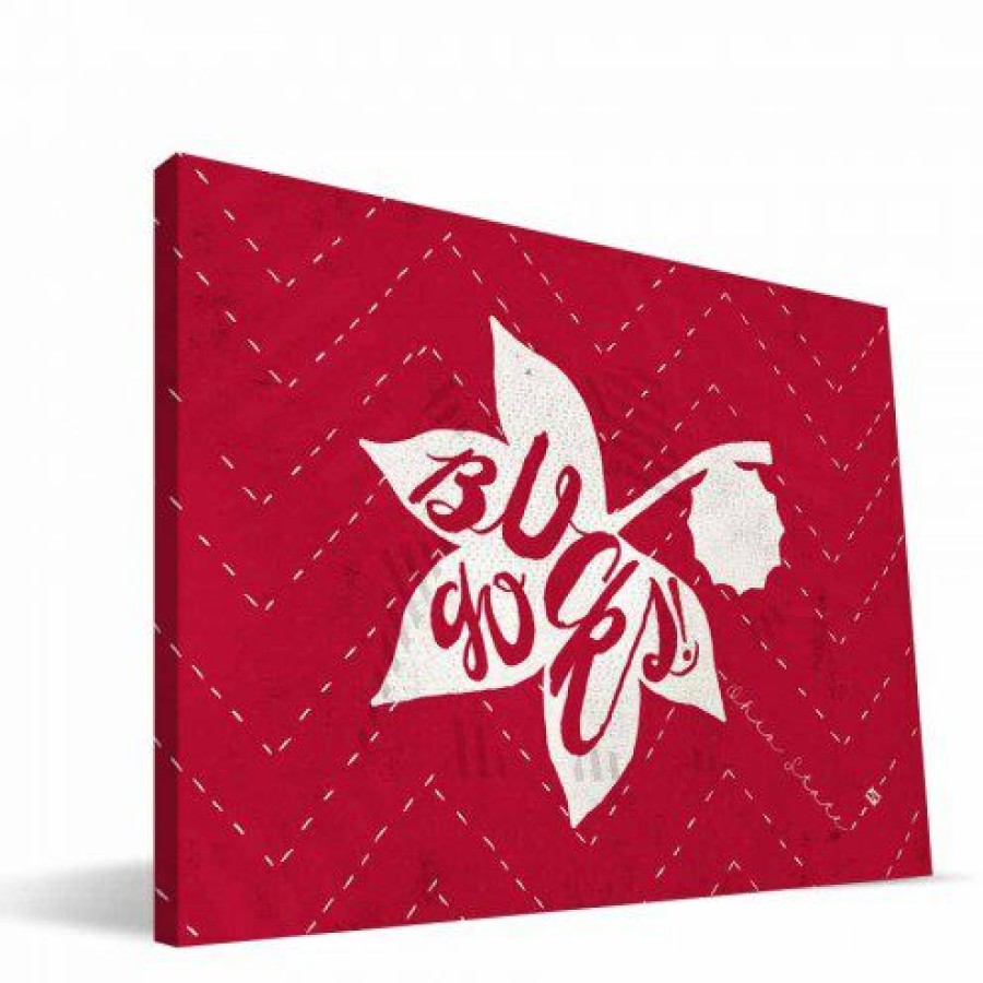 Home & Office Decor * | Discount Ohio State Buckeyes 8 X 12 Mascot Canvas Print