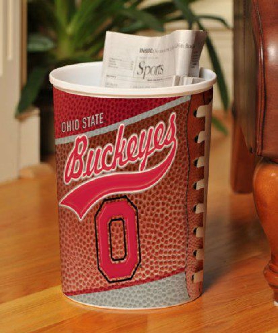 Home & Office Decor * | Discount Ohio State Buckeyes Trash Can