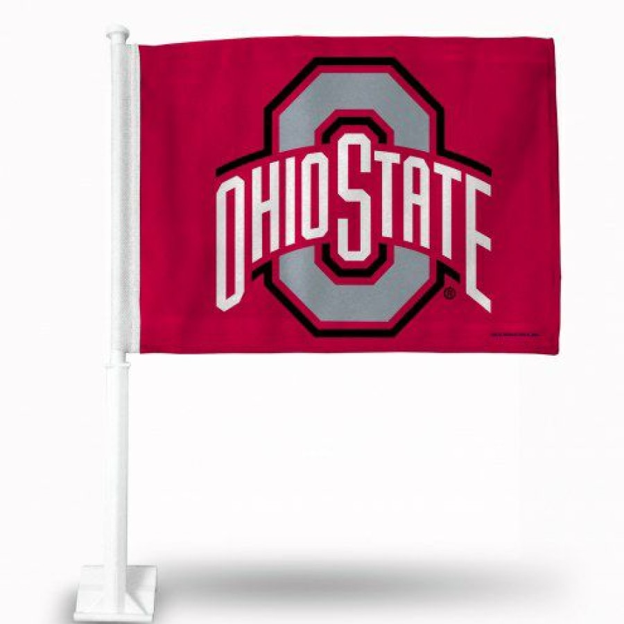 Car Accessories * | Discount Ohio State Buckeyes Red Car Flag