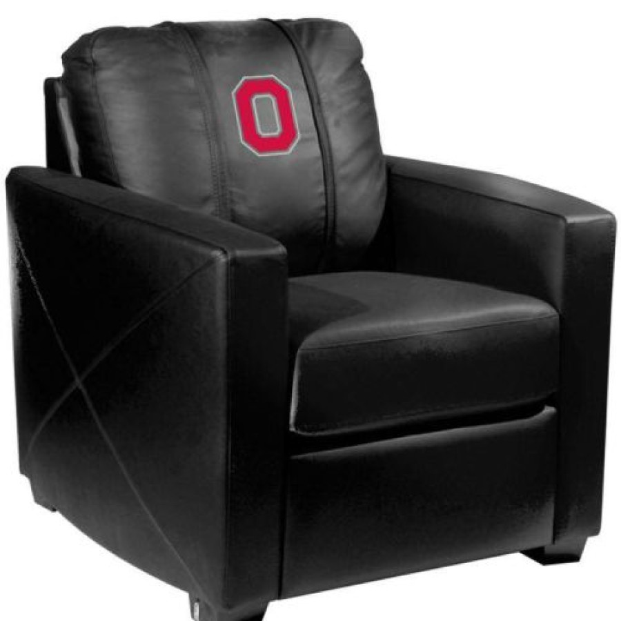 Game Room & Fan Cave * | Discount Ohio State Buckeyes Xzipit Silver Club Chair With Block O Logo