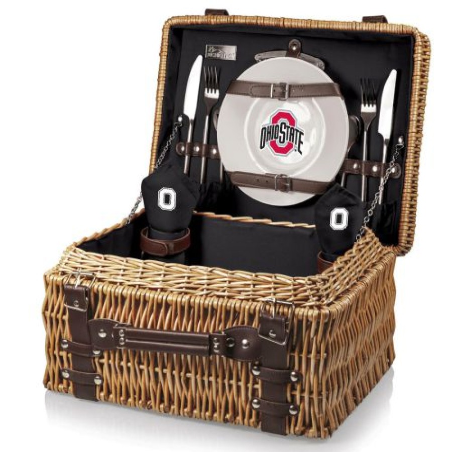 Tailgating & Stadium Gear * | Discount Ohio State Buckeyes Black Champion Picnic Basket