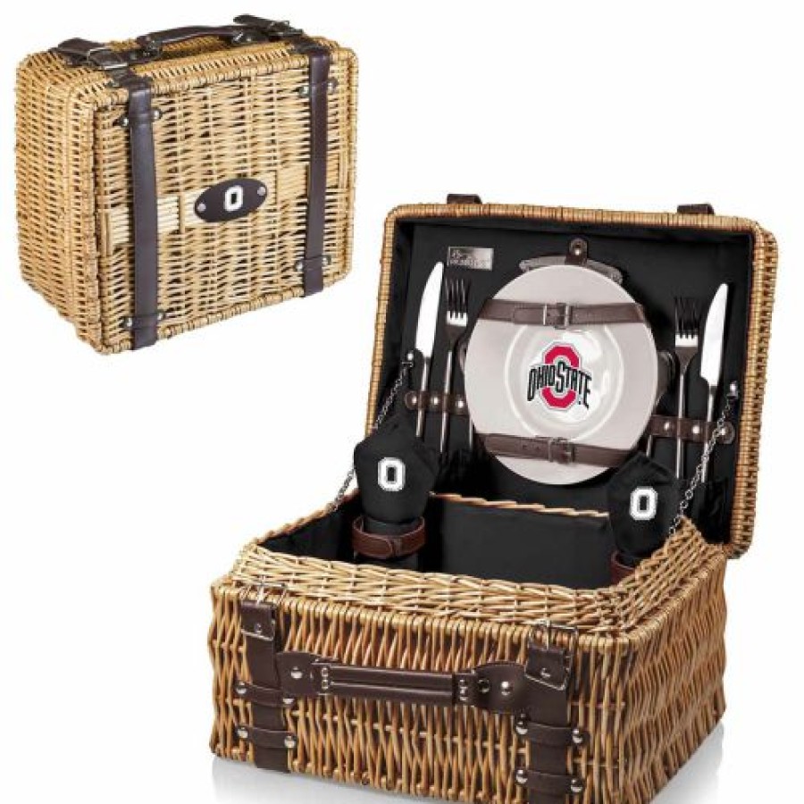 Tailgating & Stadium Gear * | Discount Ohio State Buckeyes Black Champion Picnic Basket