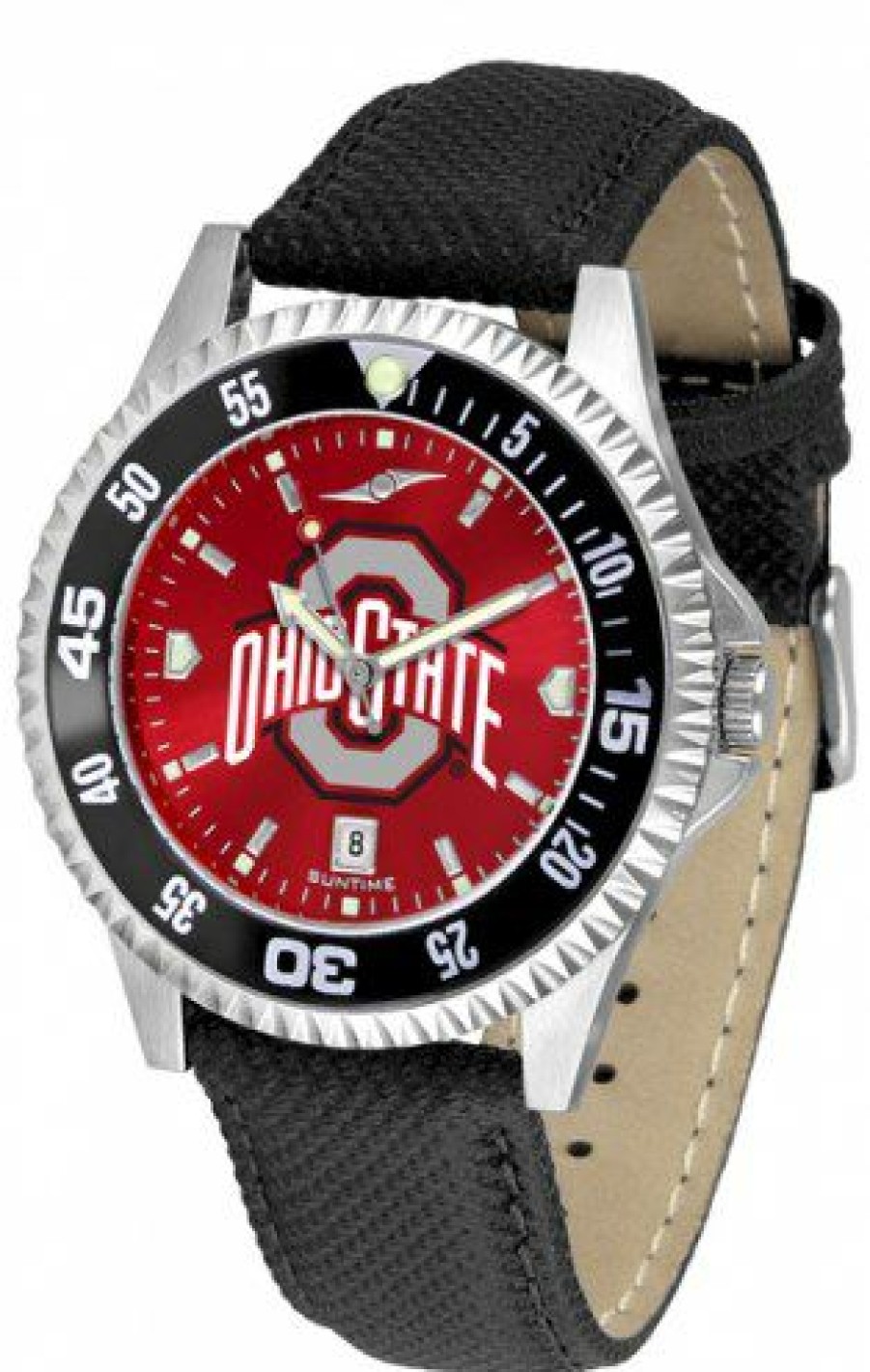 Watches & Jewelry * | Discount Ohio State Buckeyes Competitor Anochrome Men'S Watch Color Bezel