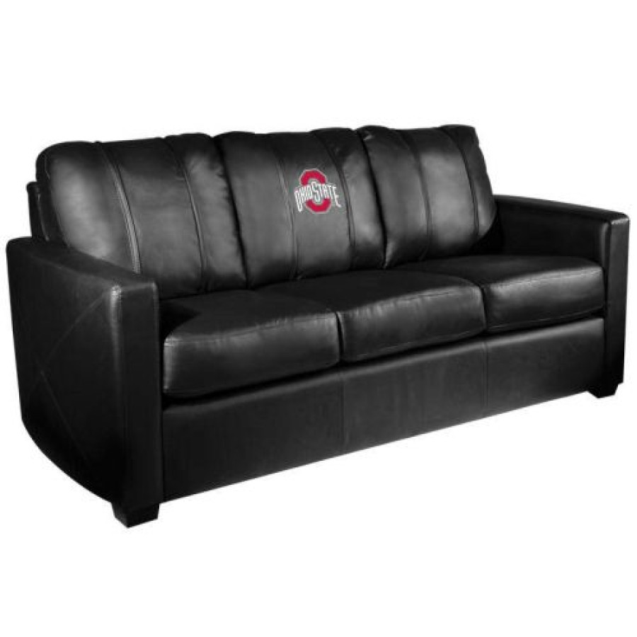 Game Room & Fan Cave * | Discount Ohio State Buckeyes Xzipit Silver Sofa