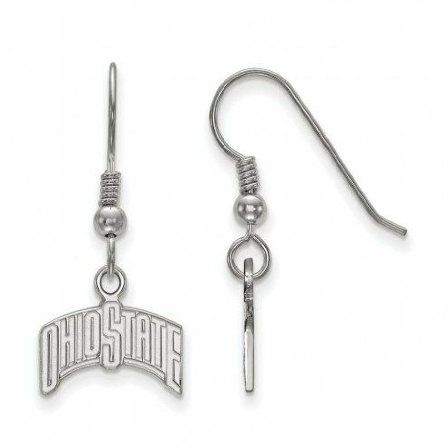 Watches & Jewelry * | Discount Ohio State Buckeyes Sterling Silver Small Dangle Earrings