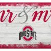 Home & Office Decor * | Discount Ohio State Buckeyes Script Mr. & Mrs. Sign