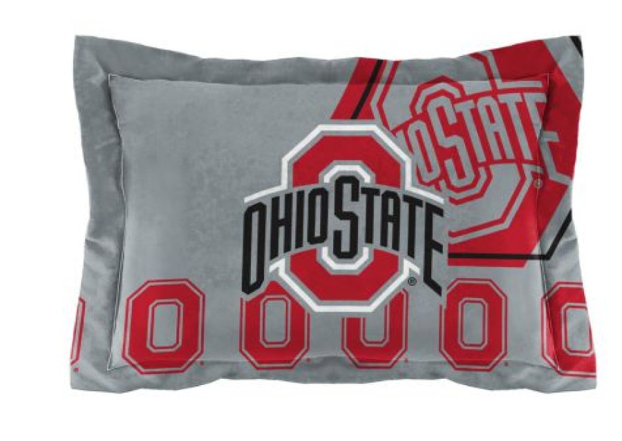 Bed & Bath * | Discount Ohio State Buckeyes Hexagon King Comforter & Shams Set