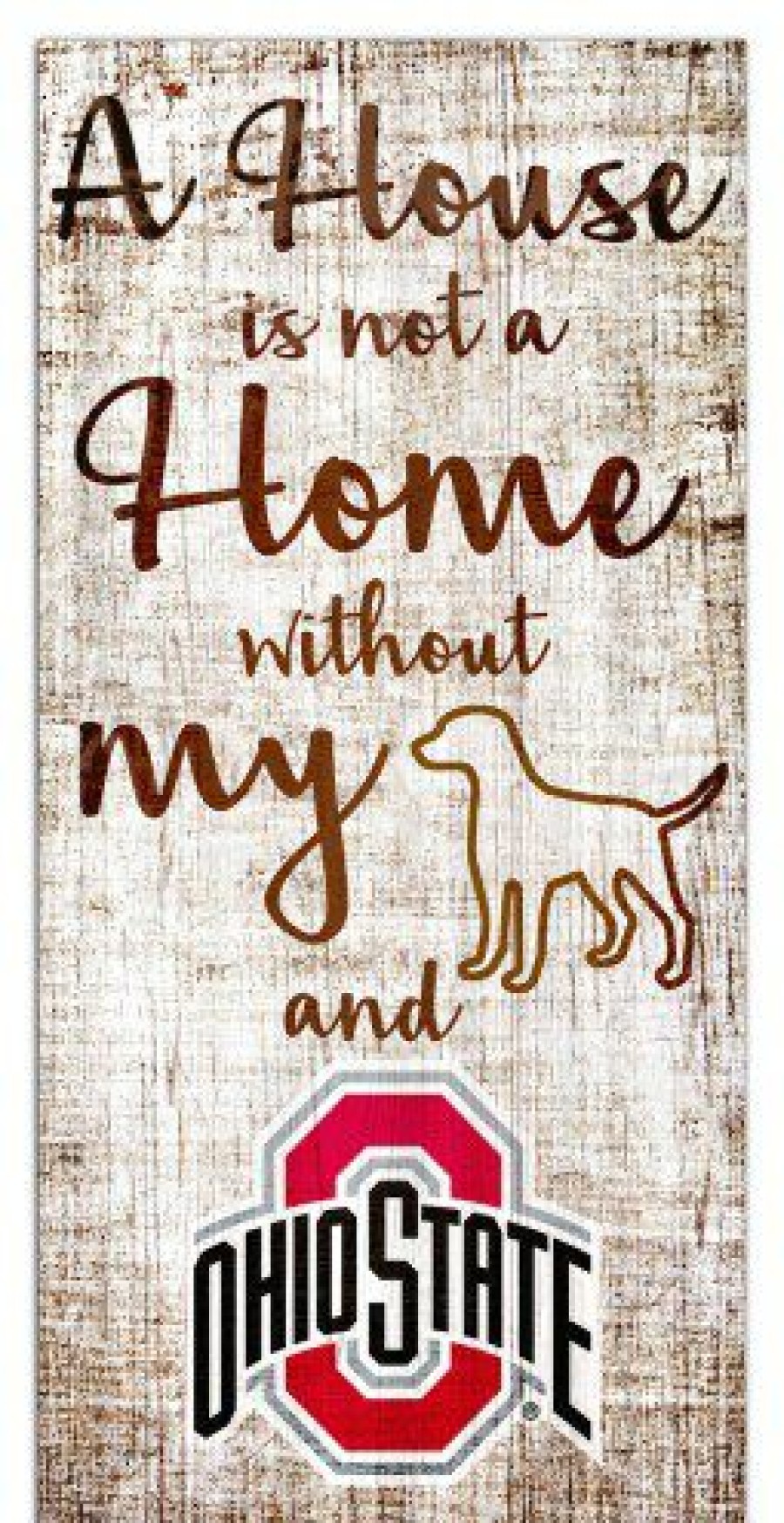 Home & Office Decor * | Discount Ohio State Buckeyes House Is Not A Home Sign