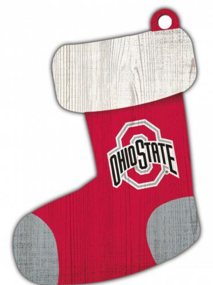 Home & Office Decor * | Discount Ohio State Buckeyes Stocking Ornament