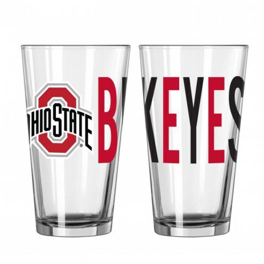 Kitchen & Bar Accessories * | Discount Ohio State Buckeyes 16 Oz. Overtime Pint Glass