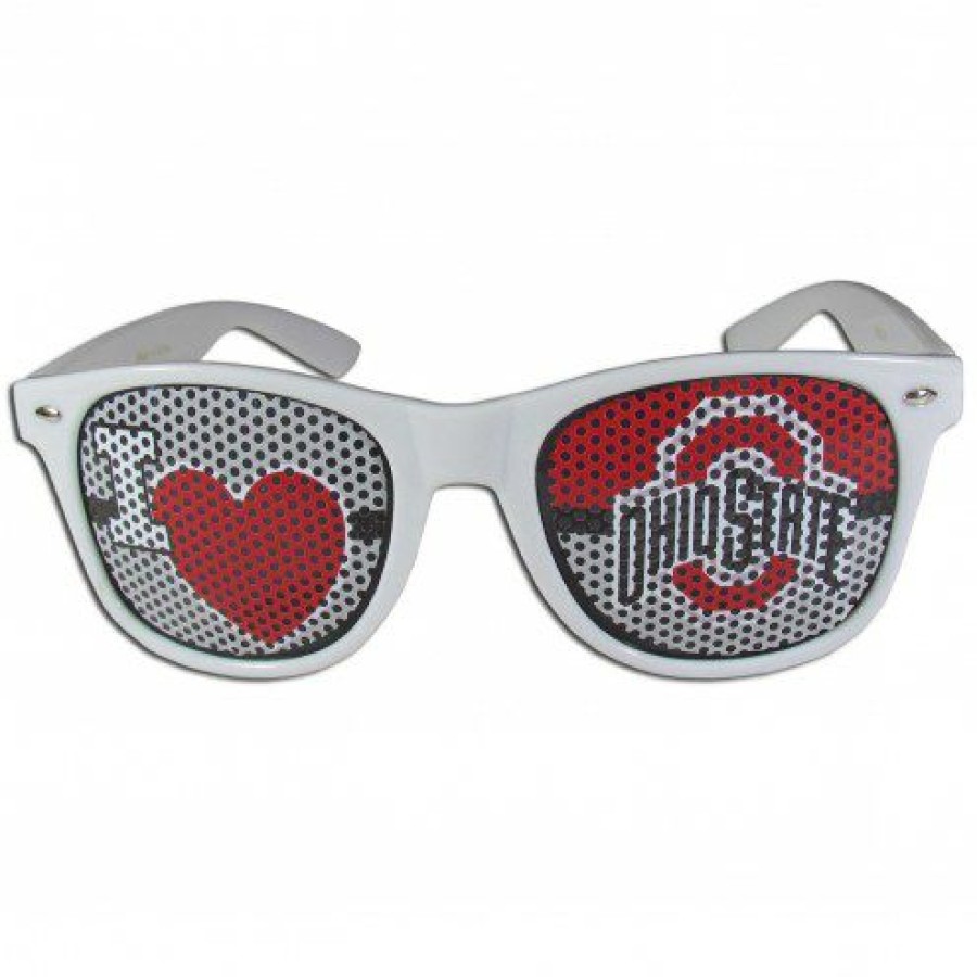 Accessories * | Discount Ohio State Buckeyes White I Heart Game Day Shades