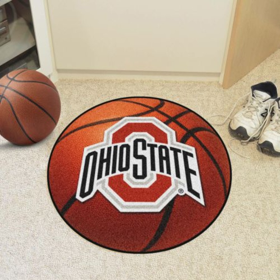 Home & Office Decor * | Discount Ohio State Buckeyes Basketball Mat