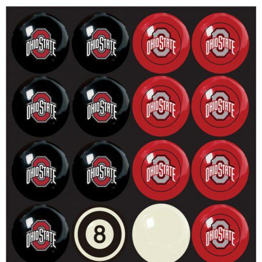 Game Room & Fan Cave * | Discount Ohio State Buckeyes Home Vs. Away Pool Ball Set