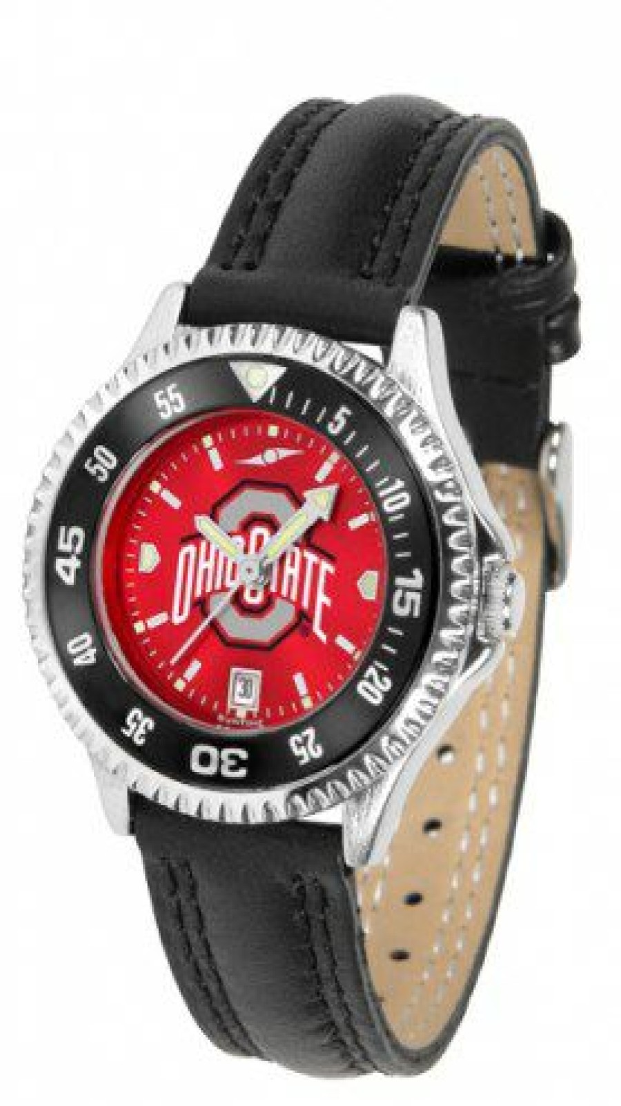 Watches & Jewelry * | Discount Ohio State Buckeyes Competitor Anochrome Women'S Watch Color Bezel