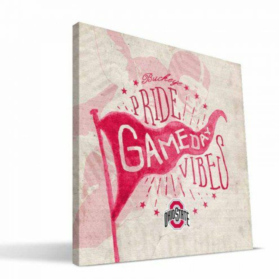 Home & Office Decor * | Discount Ohio State Buckeyes Gameday Vibes Canvas Print