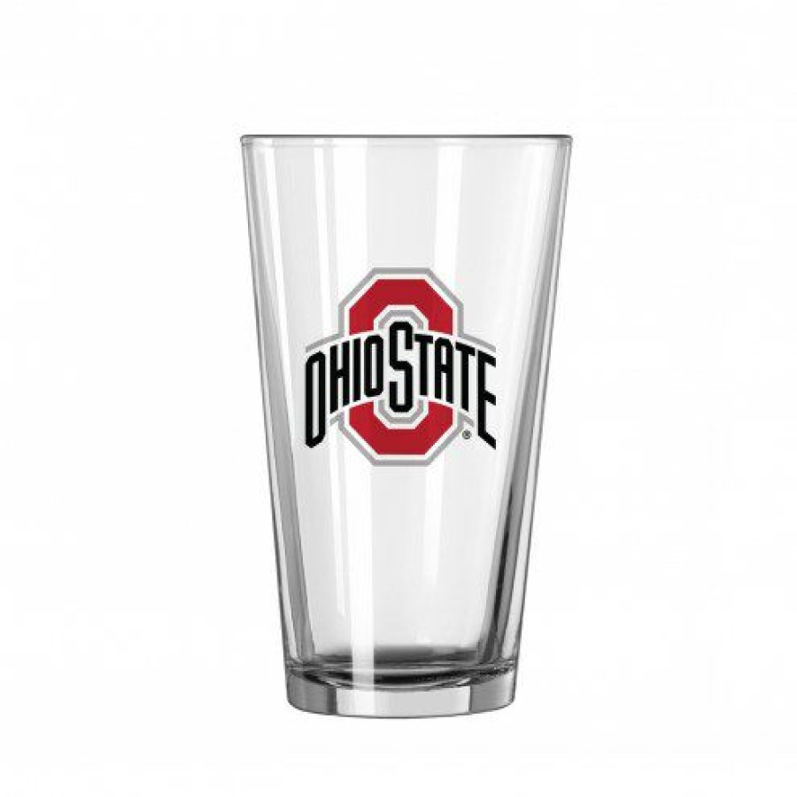 Kitchen & Bar Accessories * | Discount Ohio State Buckeyes 16 Oz. Logo Pint Glass