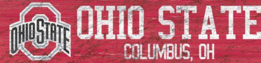 Home & Office Decor * | Discount Ohio State Buckeyes 6 X 24 Team Name Sign