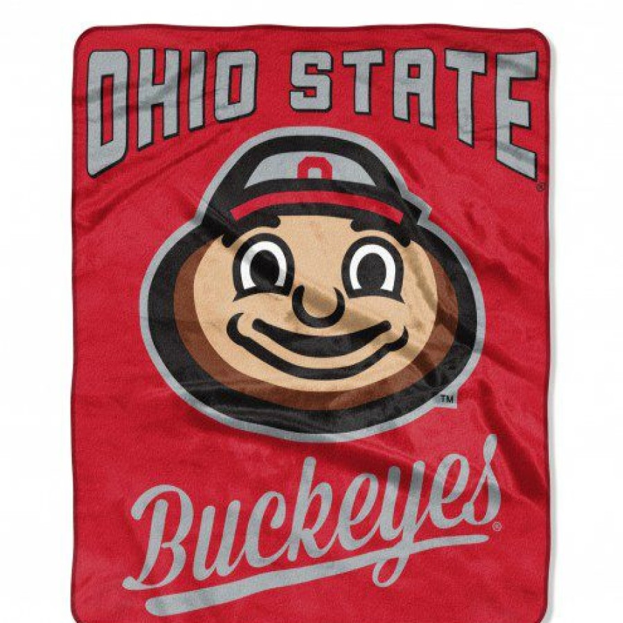 Bed & Bath * | Discount Ohio State Buckeyes Alumni Raschel Throw Blanket