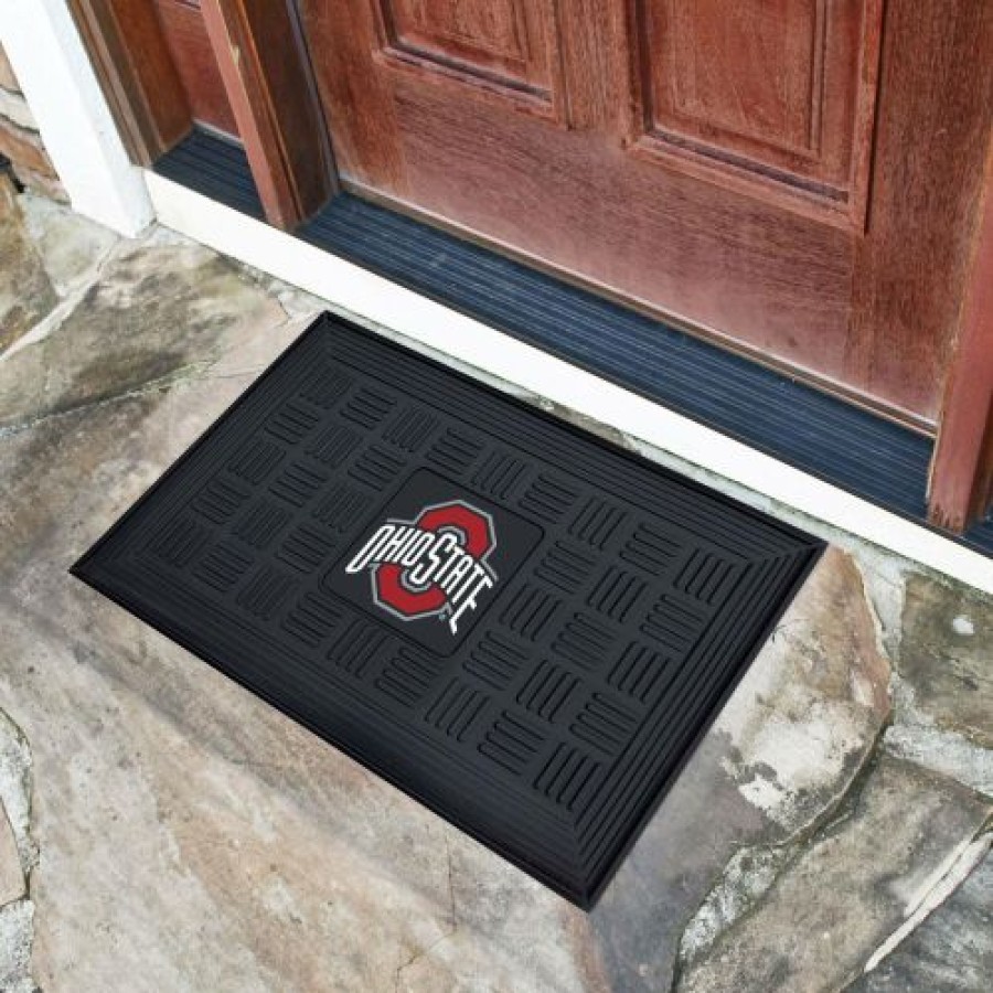 Home & Office Decor * | Discount Ohio State Buckeyes Vinyl Door Mat