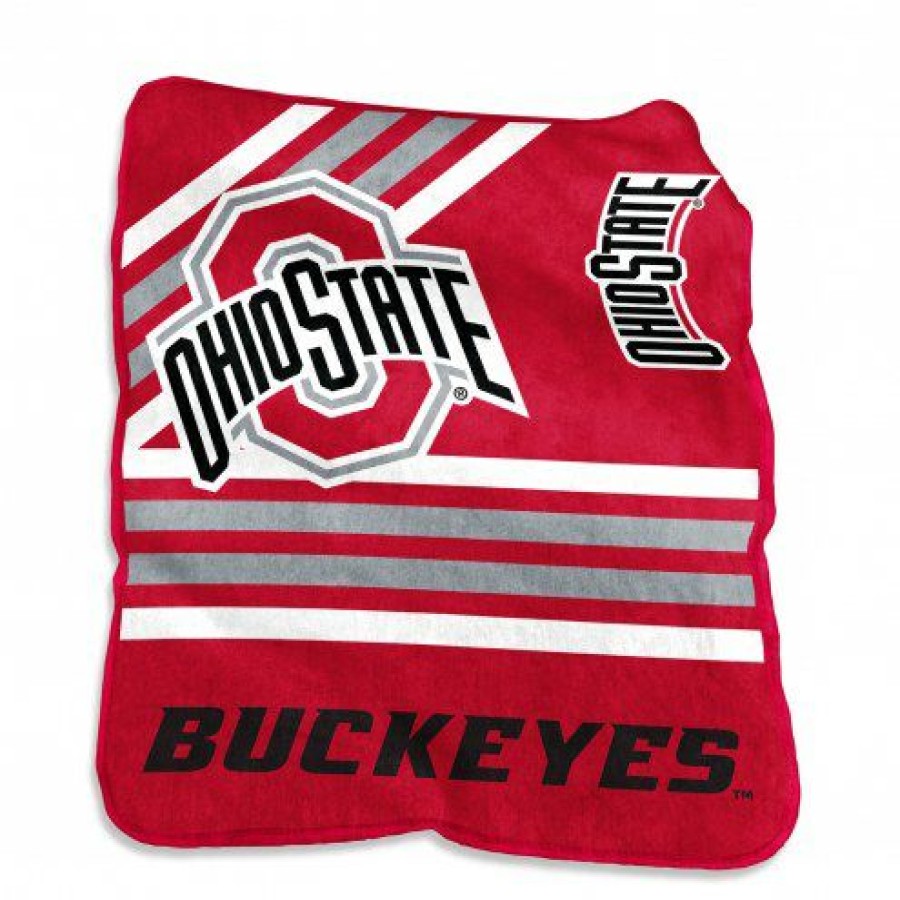 Bed & Bath * | Discount Ohio State Buckeyes Raschel Throw Blanket