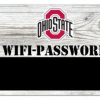 Home & Office Decor * | Discount Ohio State Buckeyes 6 X 12 Wifi Password Sign