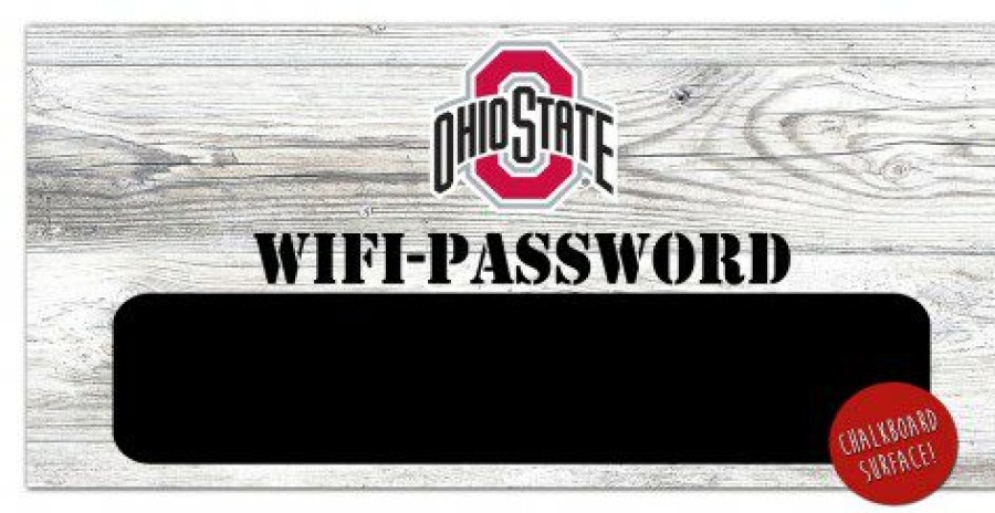 Home & Office Decor * | Discount Ohio State Buckeyes 6 X 12 Wifi Password Sign