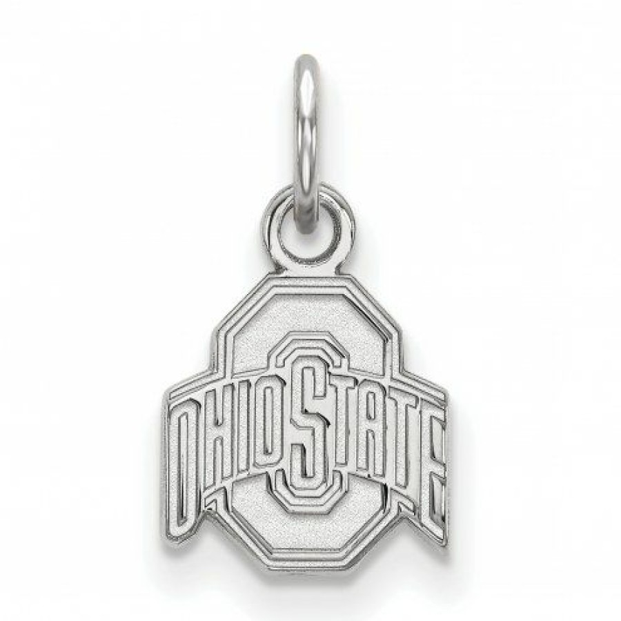 Watches & Jewelry * | Discount Ohio State Buckeyes 14K White Gold Extra Small Pendant