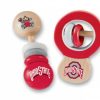 Bed & Bath * | Discount Ohio State Buckeyes Wood Baby Rattle Set