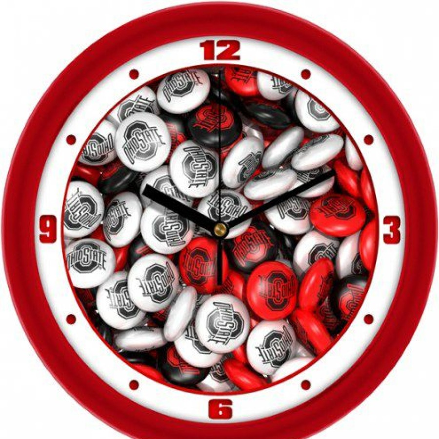 Home & Office Decor * | Discount Ohio State Buckeyes Candy Wall Clock