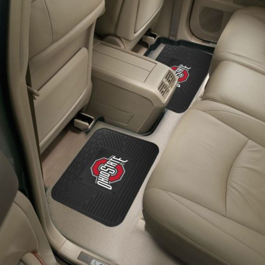 Car Accessories * | Discount Ohio State Buckeyes Vinyl 2-Piece Rear Floor Mats