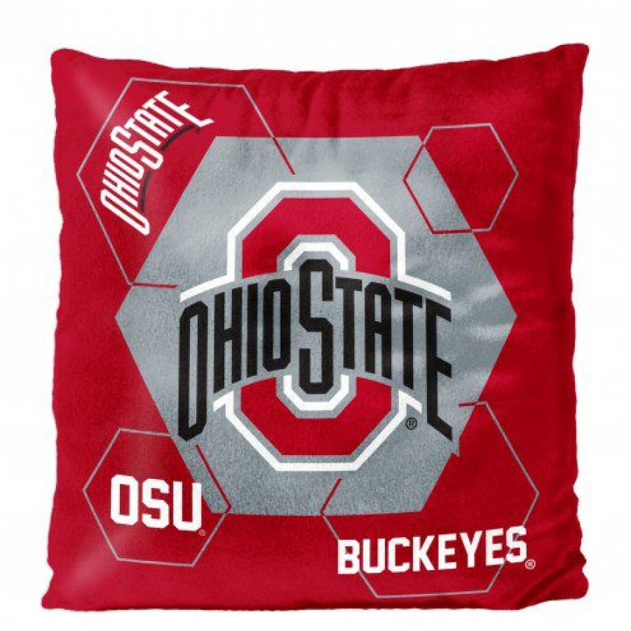 Bed & Bath * | Discount Ohio State Buckeyes Connector Double Sided Velvet Pillow