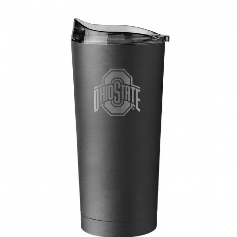 Kitchen & Bar Accessories * | Discount Ohio State Buckeyes 20 Oz. Etch Black Powder Coat Tumbler