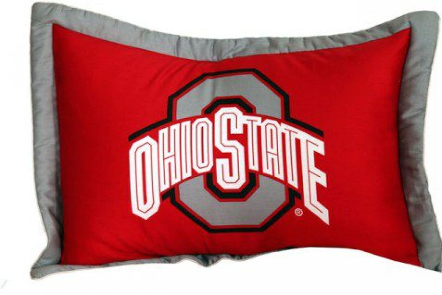 Bed & Bath * | Discount Ohio State Buckeyes Printed Pillow Sham