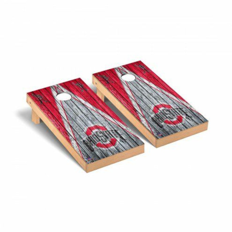 Tailgating & Stadium Gear * | Discount Ohio State Buckeyes Weathered Triangle Cornhole Game Set