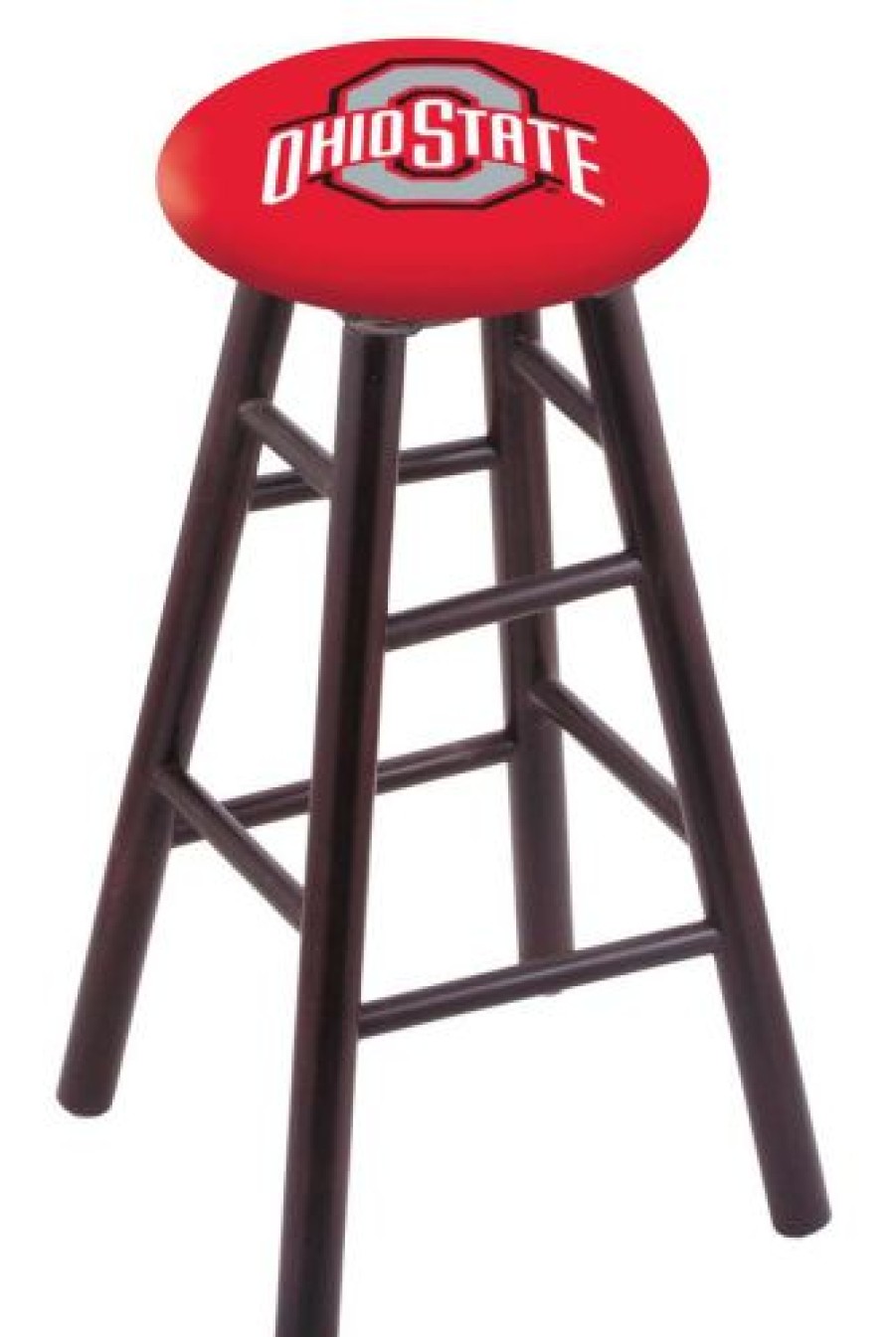 Game Room & Fan Cave * | Discount Ohio State Buckeyes Maple Wood Bar Stool Design 1