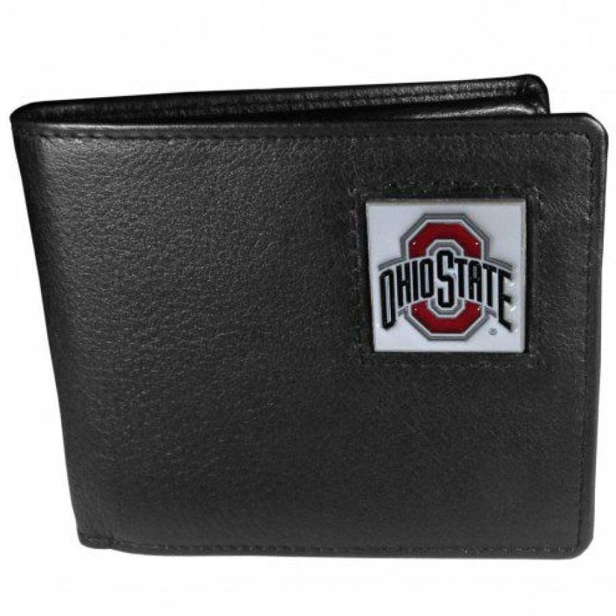 Accessories * | Discount Ohio State Buckeyes Leather Bi-Fold Wallet In Gift Box