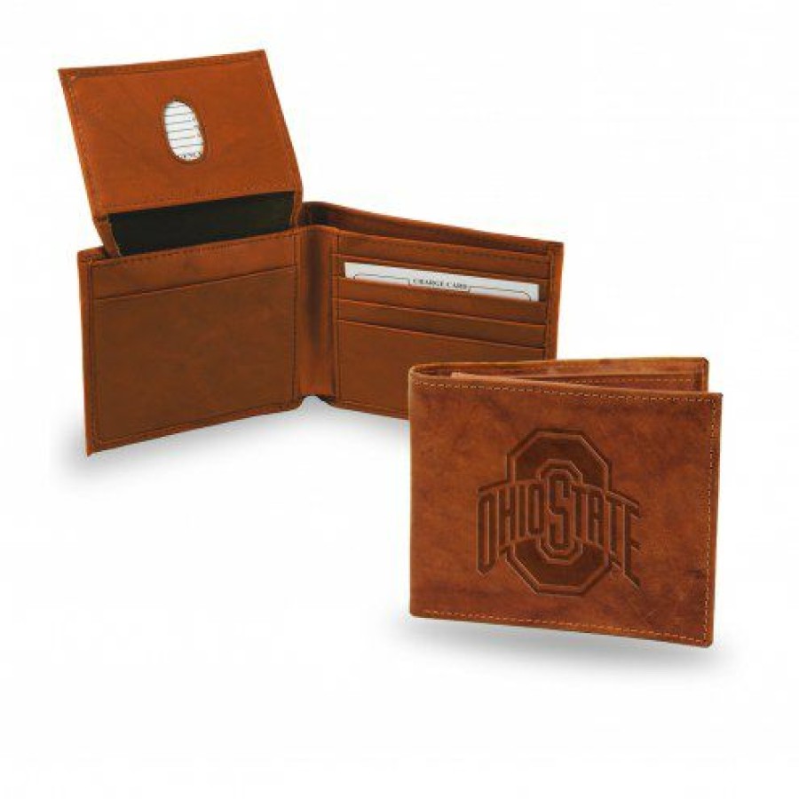 Watches & Jewelry * | Discount Ohio State Buckeyes Embossed Bi-Fold Wallet