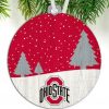 Home & Office Decor * | Discount Ohio State Buckeyes Snow Scene Ornament