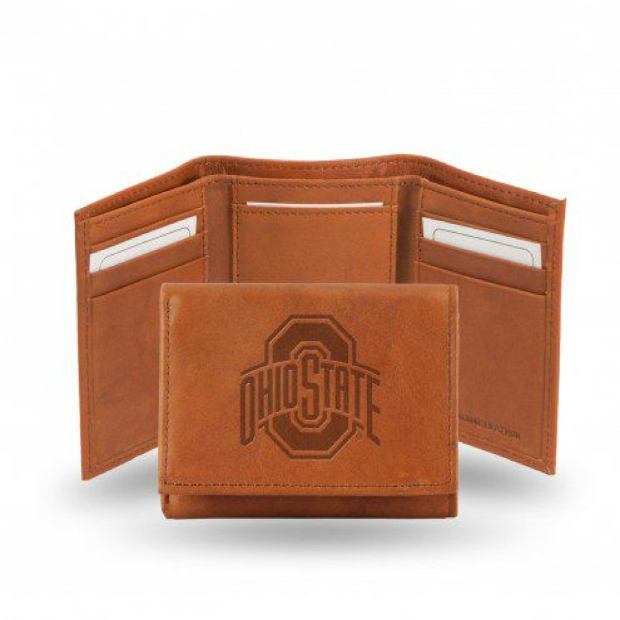 Watches & Jewelry * | Discount Ohio State Buckeyes Ncaa Embossed Tri-Fold Wallet