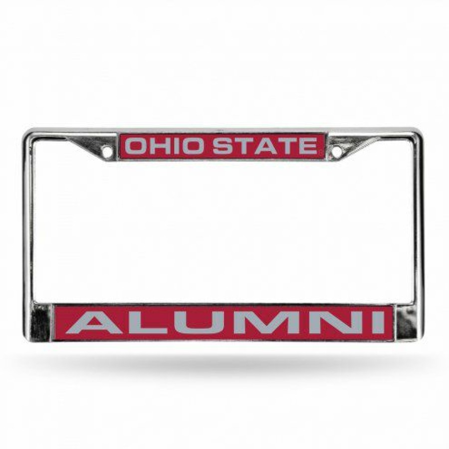 Car Accessories * | Discount Ohio State Buckeyes Chrome Alumni License Plate Frame