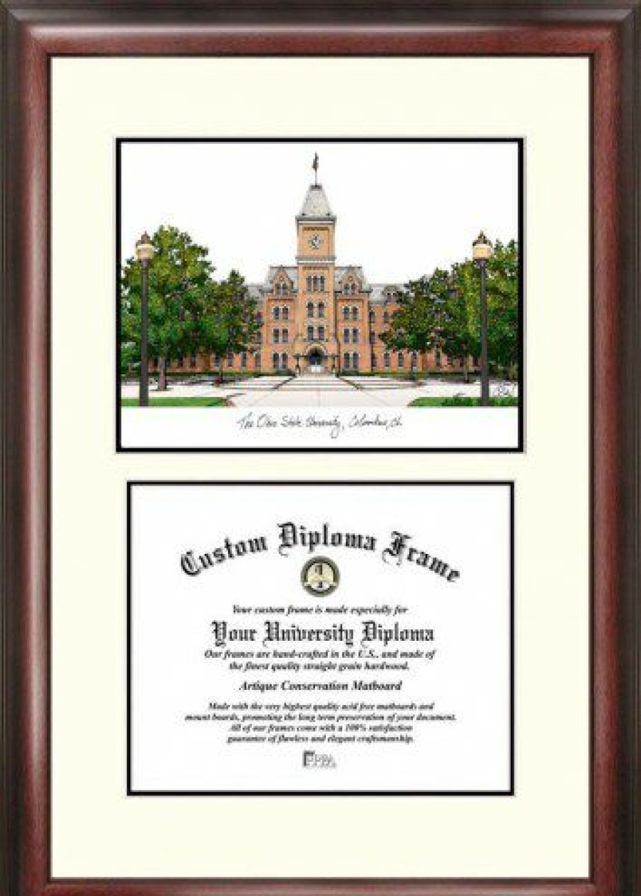 Home & Office Decor * | Discount Ohio State Buckeyes Scholar Diploma Frame