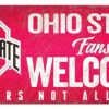 Home & Office Decor * | Discount Ohio State Buckeyes Fans Welcome Sign