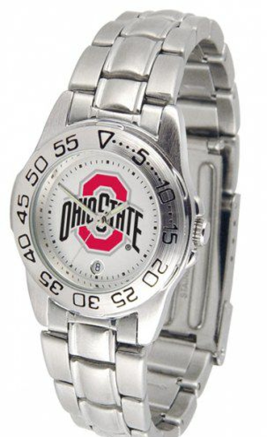 Watches & Jewelry * | Discount Ohio State Buckeyes Sport Steel Women'S Watch