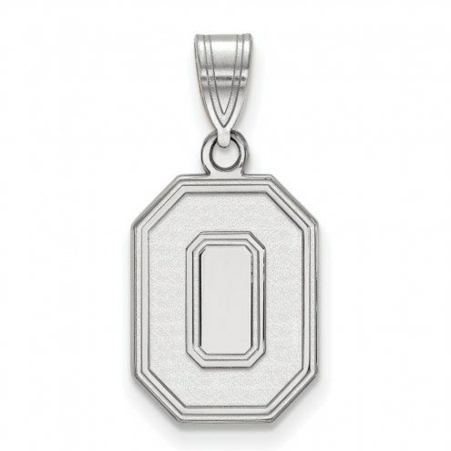 Watches & Jewelry * | Discount Ohio State Buckeyes Sterling Silver Medium Pendant