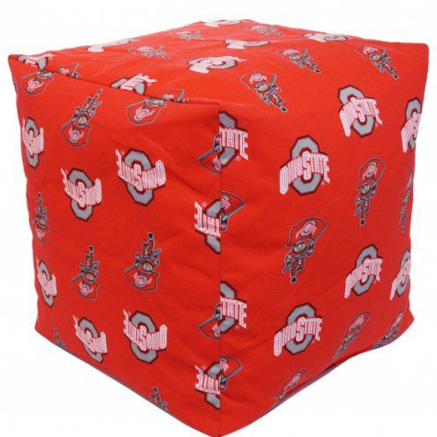 Home & Office Decor * | Discount Ohio State Buckeyes 18 X 18 Cube Cushion