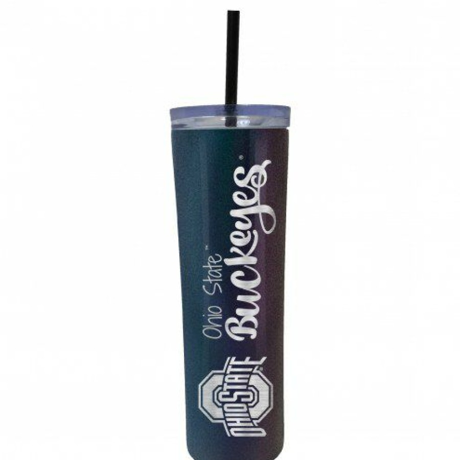 Kitchen & Bar Accessories * | Discount Ohio State Buckeyes 18 Oz. Onyx Skinny Tumbler