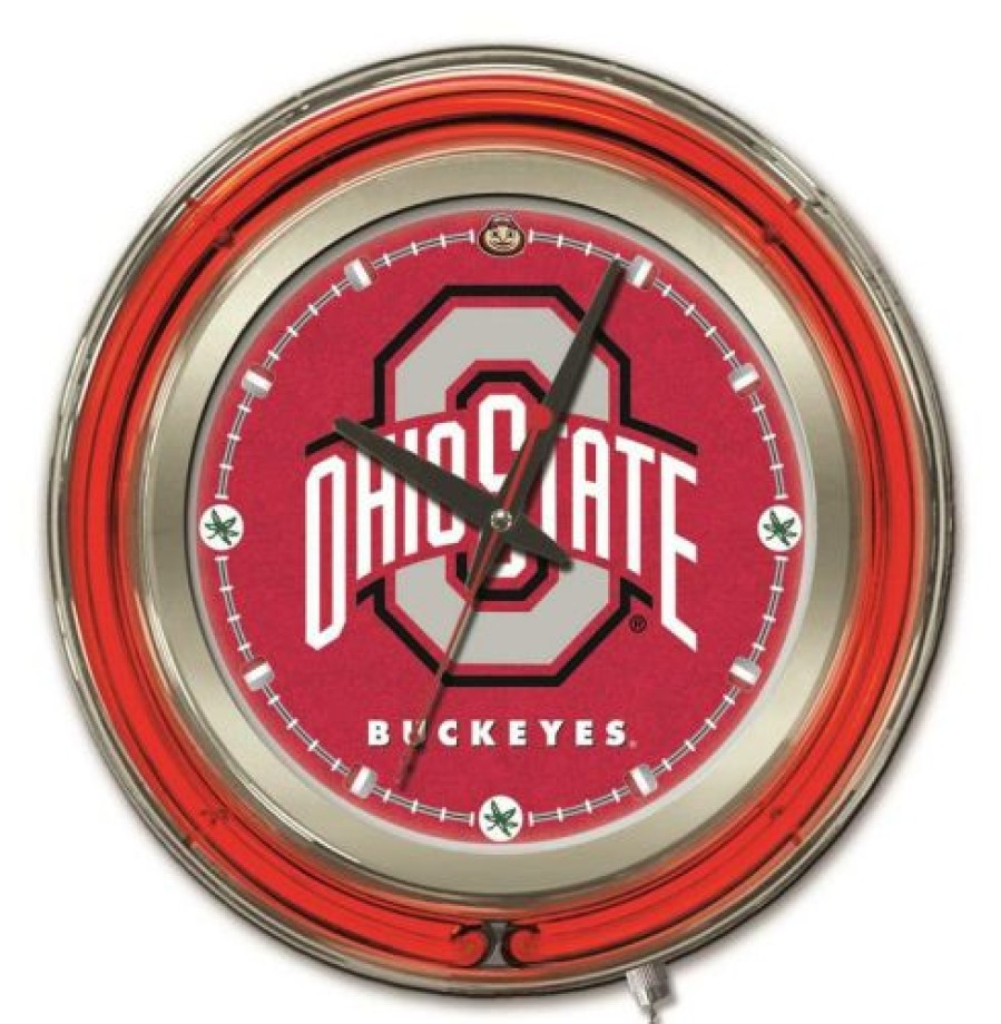 Game Room & Fan Cave * | Discount Ohio State Buckeyes Neon Clock