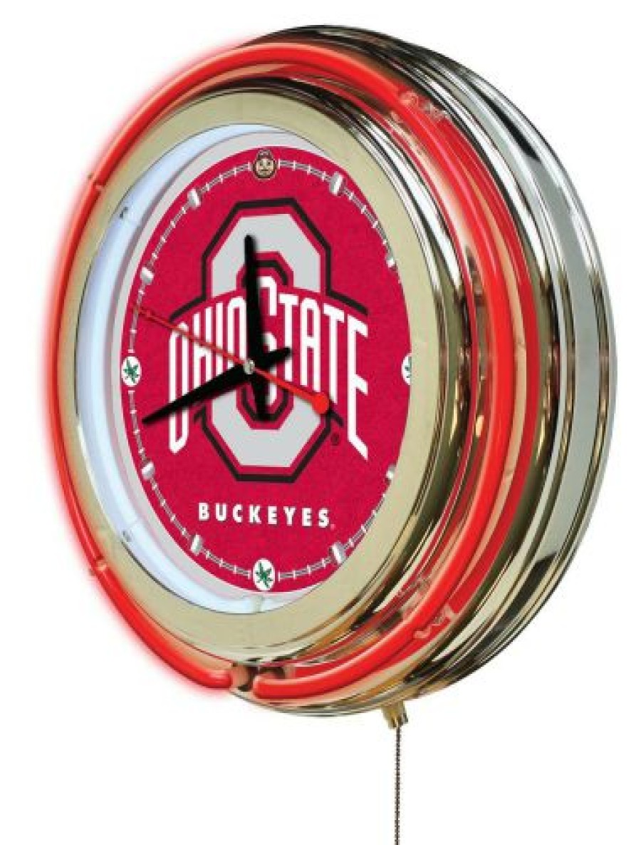 Game Room & Fan Cave * | Discount Ohio State Buckeyes Neon Clock